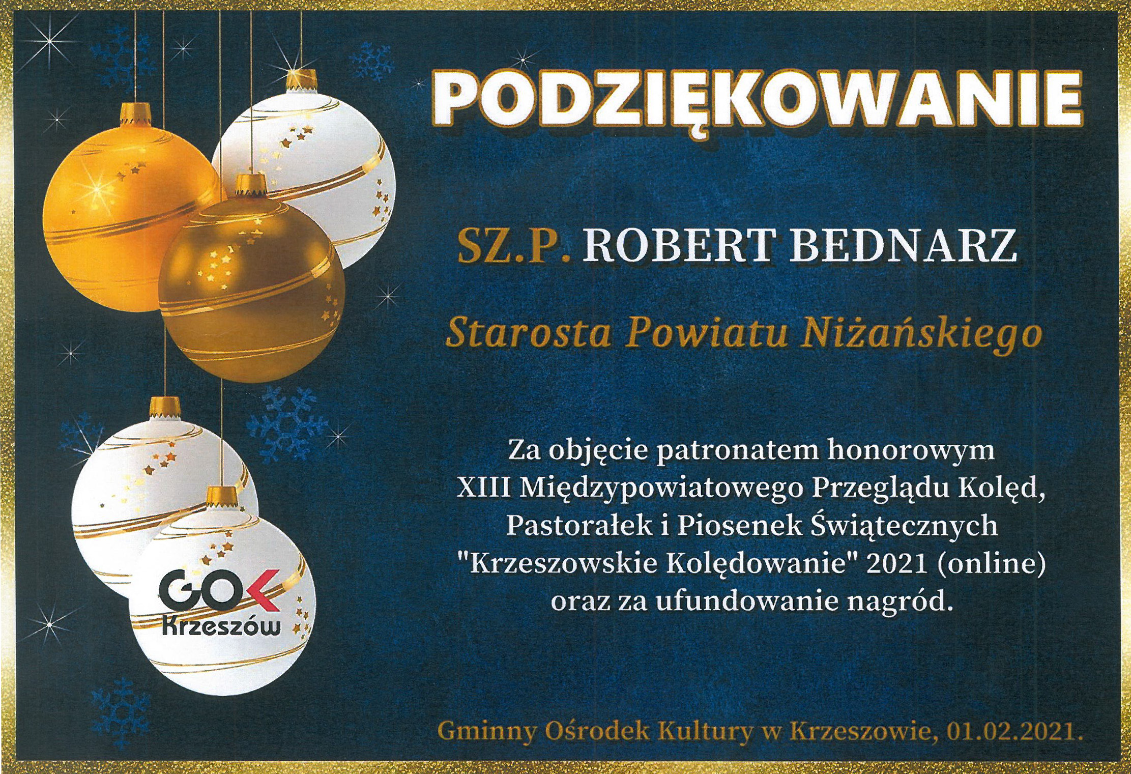 podziękowanie